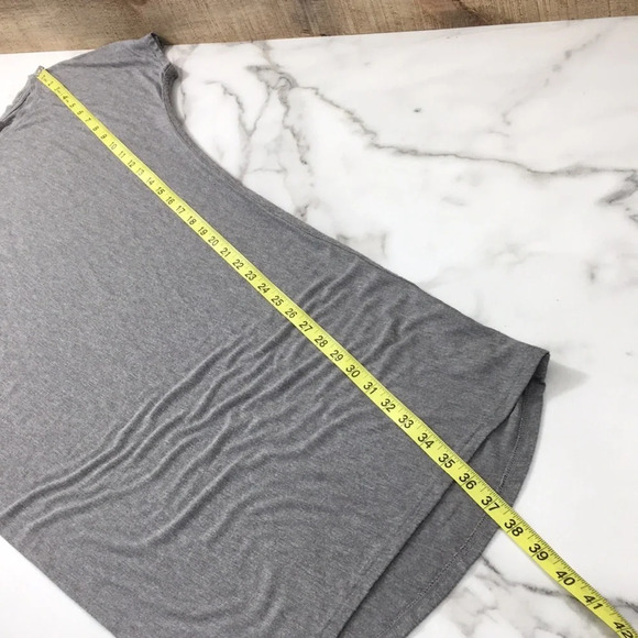 Athleta Gray Draped Crew T Shirt Jersey Dress Womens XXS Short Sleeve - Picture 10 of 11
